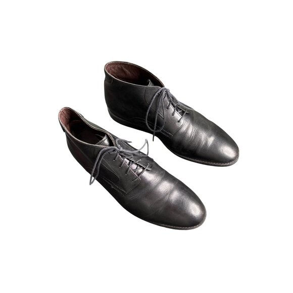 Gorgeous Johnston & Murphy Black Sheep Skin Leather Chukka Boots 12 - Picture 2 of 9